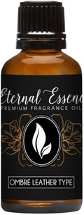 Eternal Essence Oils Leather Ombré 30ml Fragrance Oil – Black Leather, Cardamom, Amber Resin & Smoked Tobacco – Deep, Spiced, Floral-Leather Scent for Men