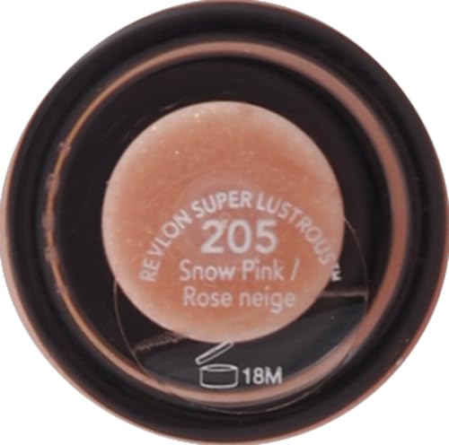 REVLON Super Lustrous Lip Gloss, Non-Sticky, Hydrating, High Shine Finish, 205 Snow Pink, 0.13 oz (Pack of 2)