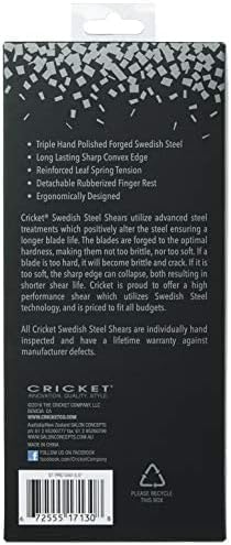 Cricket S1 Pro Series 550 5.5 inch Haircut Shears, Stylist Barber Salon Tools, Hair Cutting Scissors Professional, Convex Edge, Swedish Steel Hair Scissors Professional for Women and Men
