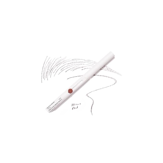 MADLUVV Exacto Brow Pencil for Flawless, Long Lasting, Realistic Brows with Dual-Ended Design Featuring Retractable Blade Tip for Precise Hair Like Detail and Blending Brush - True Red