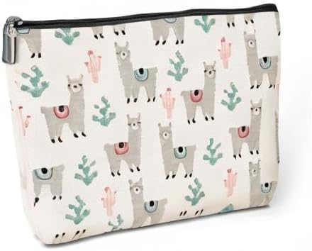 jeilink Cute Llamas Makeup Bag Alpaca Llama Gifts Funny Llama Stuff Decor for Llamas Lover Christmas Birthday Gifts for Women Animal Lovers Girl Daughter Best Friend BFF Niece Sister Toiletry Bag