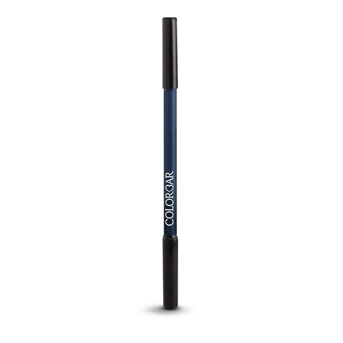 Colorbar Just Smoky Eye Pencil - Eyeliner Pencil with Built-in Smudger - Waterproof Formula - Matte Finish - 005 Just Blue - 0.04 oz