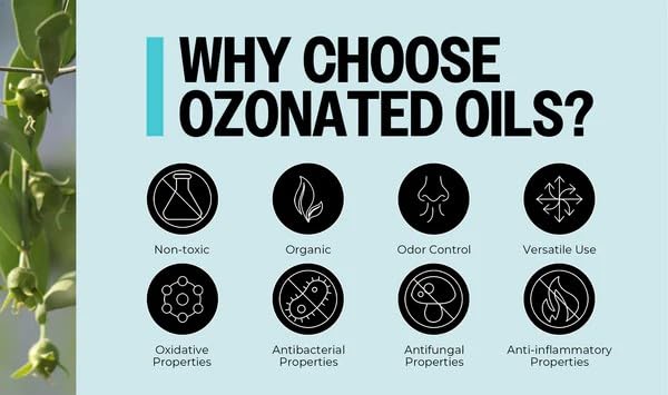 PurO3 Ozonated Jojoba Oil – Pure, Natural, Organic Skincare for Face & Body – Oxygenated Healing Lotion, Moisturizer & Beauty Cream in a Glass Jar – O3 Therapy Salve, 2 oz