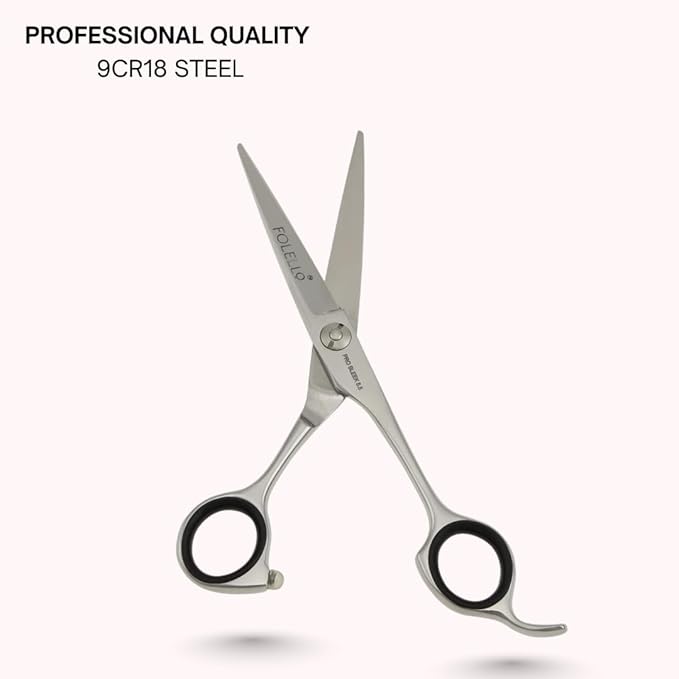 Right-Handed Hair Cutting Scissors – Stainless Steel Barber Shears with Ball Bearing Adjustment Screw – Grooming Tool for Men and Women