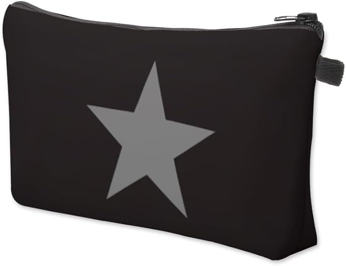 Small Makeup Bag Cosmetic Bag for Women, Pretty Design Organizer Case with Zipper Closure, Lightweight and Water-Resistant Make Up Bag - 8.65"x 5.35" x 7.08"（Pentagram）