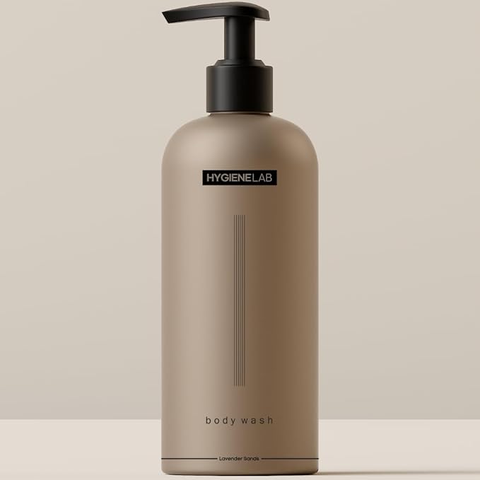 HygieneLab Mens Natural Body Wash - Ultra Hydrating, EWG Verified Clean Formula, Lavender Sands Scent, Sulfate-Free, Paraben-Free, Phthalates-Free, Gentle & Effective for Healthy Skin (10 oz)