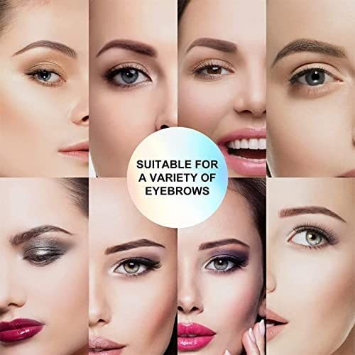Eyebrow Stamp Stencil Kit - 24PCS Eyebrow Stencils for Perfect Brow, Eyebrow Stamp Long-lasting Waterproof & Smudge-Proof, Eyebrow Kit with Eyebrow Brush for Thin & Thick Brow (Black Brown)