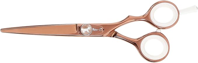 Cricket Centrix Roc-It Dog 6” Titanium Shear Professional Stylist Hair Cutting Scissor Lightweight, Rose Gold