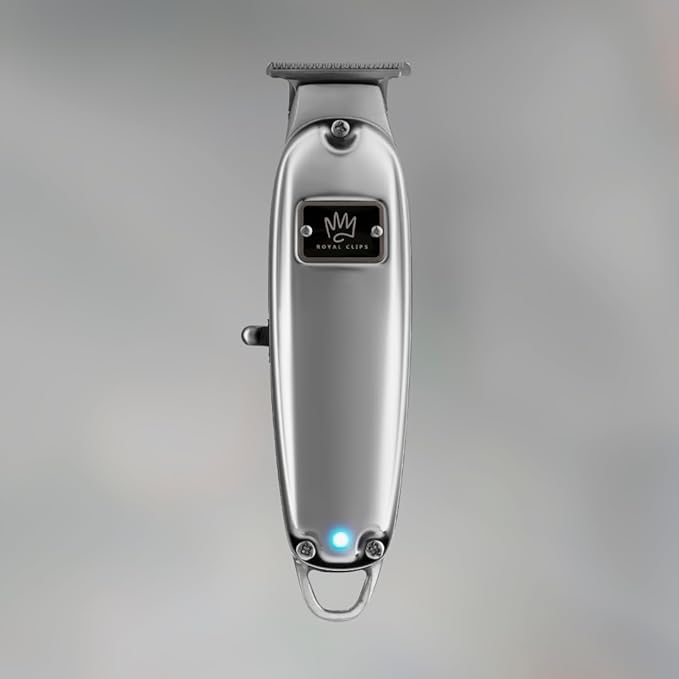 Royal Clips Hair and Beard Fade Kit – Professional Clipper, Trimmer & Foil Shaver Bundle for Men, Complete Haircut Set for Barbers, Home Use & Grooming– Holiday Gift for Men, Fathers, Brothers- Silver
