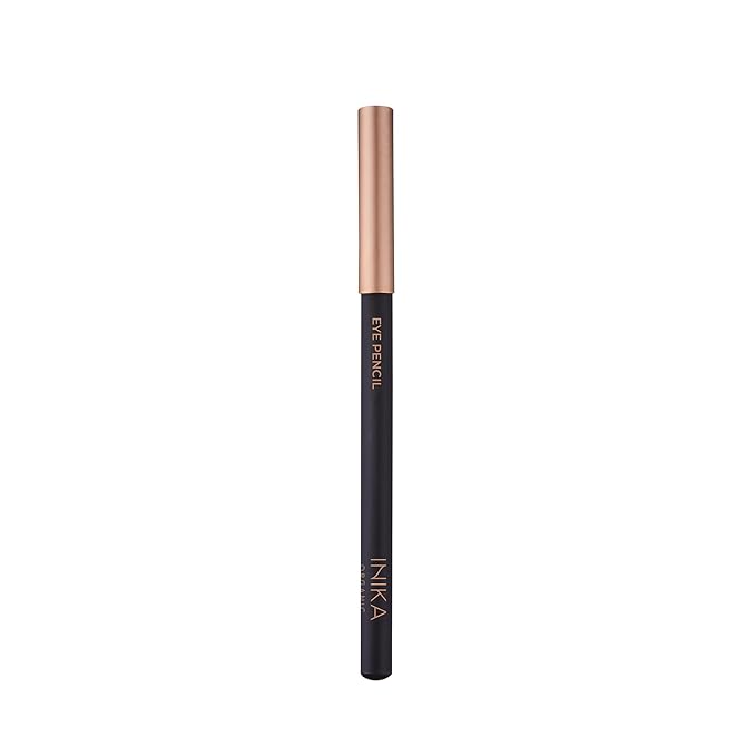 INIKA Organic Hypoallergenic Vegan Eye Pencil | Long-Lasting, Water-Resistant Makeup, Richly Pigmented, Vit E + Coconut Oil, Gentle for Sensitive Eyes, Cruelty-Free & Sustainable Packaging. BLACK