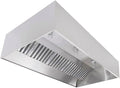 Commercial Kitchen Restaurant Duty Exhaust Hood, Wall Canopy Stainless Steel by SUNAIR