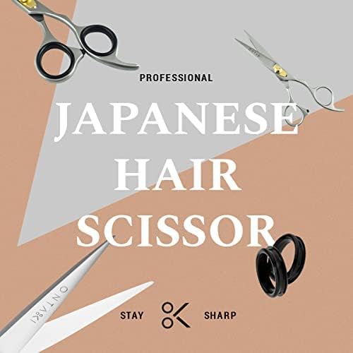 ONTAKI Hair Cutting Scissors - 6.5" Japanese Steel Hair Shears for Beard & Mustache - Hand-Forged Tool for Barbers - Men & Women - Haircut Scissors