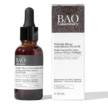 Midnight Mirage Antioxidant Serum for Face + Hydrating & Regenerating Serum | Anti-Aging Serum for Women With Squalane Rosehip Sea Buckthorn Oil | Fine Lines and Wrinkles Care(15ML)