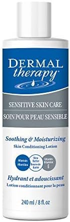 Dermal Therapy Sensitive Skin Lotion - Calming, Non-Irritating Lotion with 15% Allantoin, 10% Shea Butter, Vitamin E - Soothing Relief for Dry, Itchy, Eczema-Prone Skin - 8 fl oz / 240 ml