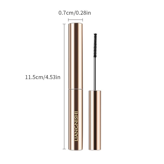 Ultra-Slim Brush Tubing Mascara for Mature Lashes – Waterproof Volume + Length for Fine Short Lower Lashes, Hypoallergenic Smudge-Proof Formula, Older Women Sensitive Eyes Friendly (Black)