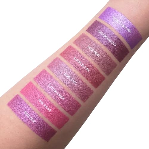 Aromi Metallic Liquid Lipstick | Rosy Chestnut Lip Color with Shimmery Finish, Vegan, Pink Nude Shade, Long-lasting, Waterproof (Alpine Bloom)