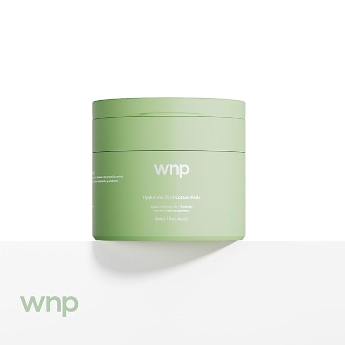 WNP Hyaluronic Acid Exfoliating Wet Pads with Salicylic Acid & Vitamins - Acne, Blackheads, Pores & Dark Spot Treatment - Resurfacing Facial Toner Pads for Radiant Skin - 80pcs
