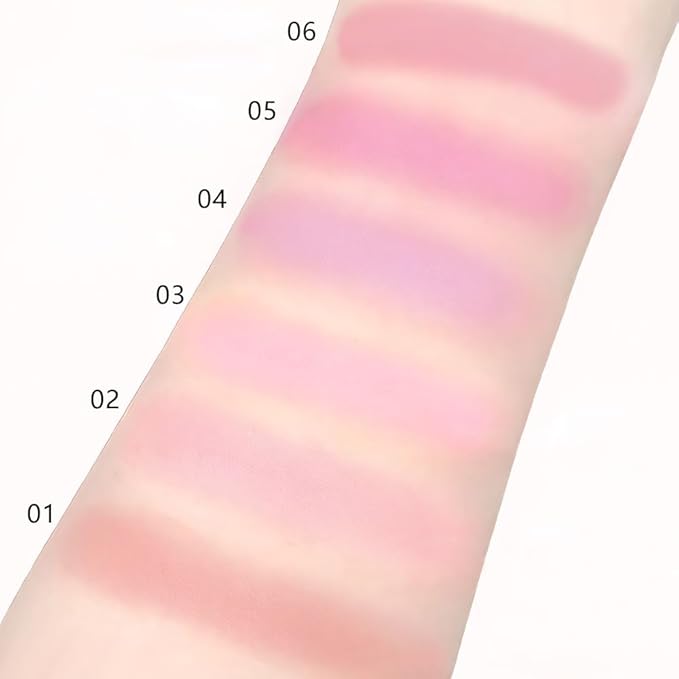 Lavender Purple Matte for Face Cheeks Blush, Natural Cream Blushes Makeup Palette, Light Monochrome Blush Creamy Powder Palette Makeup for Women, Blushe Eyeshadow Foundation for Every Day 04