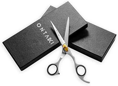 ONTAKI Hair Cutting Scissors - 6.5" Japanese Steel Hair Shears for Beard & Mustache - Hand-Forged Tool for Barbers - Men & Women - Haircut Scissors