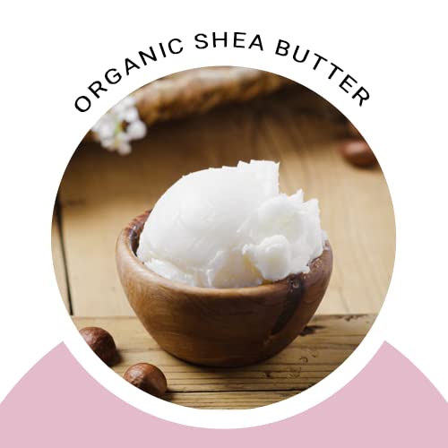 Glimmer Goddess Organic Whipped Body Butter for Women - Moisturizer Cream with Shea & Cocoa Butter, Almonds & Coconut Oil - Cinnamon Apple Spice, 8oz