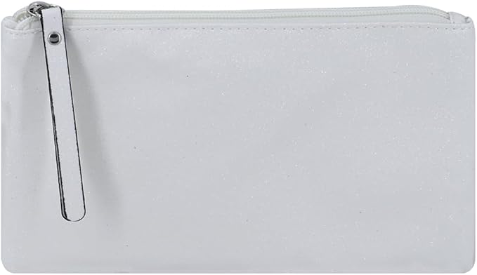 Celestial Glitter Makeup Pouch – Six Stunning Shades - Festive Cosmetic Bag (Stellar White)