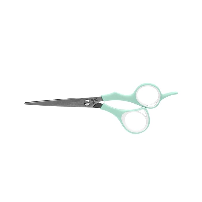 Cricket Style Xpress It's Mint To Be Hair Cutting Scissors - Sharp Micro-Serrated Beveled Blades, Stainless Steel Shears Hair Scissors - Wet & Dry Use, Barber Accessories - 5.75", Mint Green