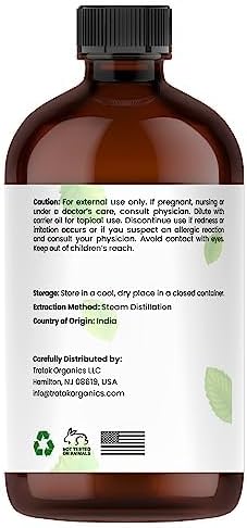 Peppermint Essential Oil 4 Fl Oz - 100% Pure and Natural Oil with Premium Glass Dropper, Premium Therapeutic Grade Essential Oil for Diffuser, Cleaning, Hair Care and Aromatherapy