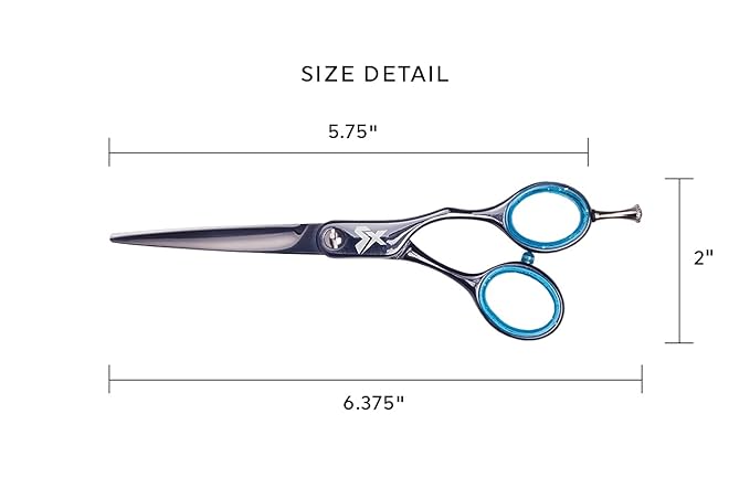 Cricket Shear Xpressions 5.75" Professional Hair Cutting Scissors - Barber Scissors, Japanese Stainless Steel, Comfort Silencer, Ideal for Stylists and Home Use, Greyzilla