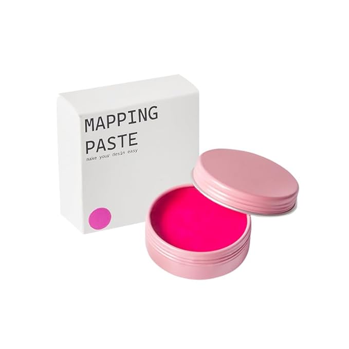 20g Brow Mapping Paste for Eyebrows design, Brow Shape and Define,Draw Or Sketch The Right Shape Of The Eyebrow Eyebrow Tinting Tool Permanent Makeup Microblading of Eyebrow and Lips, Eyebrow Henna and Tinting Tool (Pink Paste)