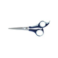 Cricket Style Xpress Court Order Hair Cutting Scissors - Sharp Micro-Serrated Beveled Blades, Stainless Steel Shears Hair Scissors - Wet & Dry Use, Barber Accessories - 5.75", Navy and Light Blue