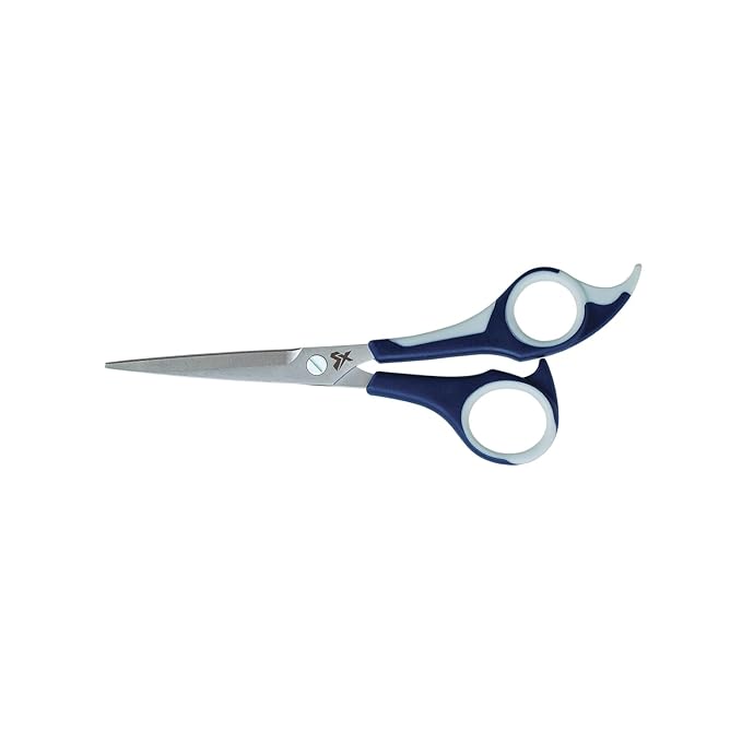 Cricket Style Xpress Court Order Hair Cutting Scissors - Sharp Micro-Serrated Beveled Blades, Stainless Steel Shears Hair Scissors - Wet & Dry Use, Barber Accessories - 5.75", Navy and Light Blue