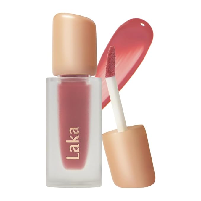 Laka Fruity Glam Tint, Glowing Lip Stain with Wide Color Spectrum, Hydrating & Lightweight Texture, Long-Lasting Bold Stain, Non-Sticky, Vegan, K-Beauty (#103 Humming, 4.5g/0.15oz)