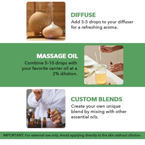 Majestic Pure Tea Tree Essential Oil with Glass Dropper - 2 Fl Oz - 100% Pure and Natural Tea Tree Oil - Premium Grade Essential Oils for Diffuser, Aromatherapy, Soap and Candle Making