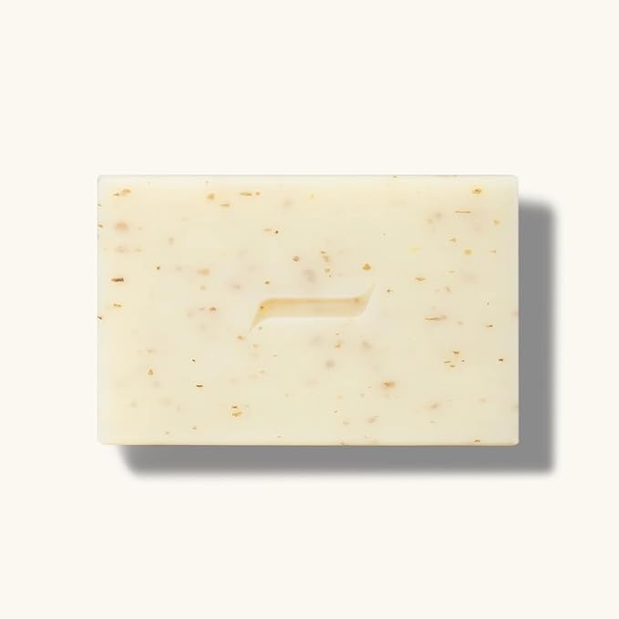 Caswell-Massey Heritage Body Scrub Castile Bar Soap for Men & Women, Exfoliating Natural Soap Bar for All Skin Types, Made with Essential Oils & Plant-Based Formula for Face & Body, 6.4 oz