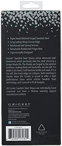 Cricket S1 Pro Series 600 6 inch Haircut Shears, Stylist Barber Salon Tools, Hair Cutting Scissors Professional, Convex Edge, Swedish Steel Hair Scissors Professional for Women and Men