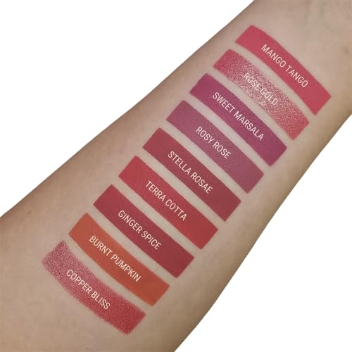 Aromi Matte Liquid Lipstick | Long Wear, Dusty Rose, Natural Pink Lip Color for Women, Vegan, Cruelty-free, Waterproof, Gluten Free (Rosy Rose)