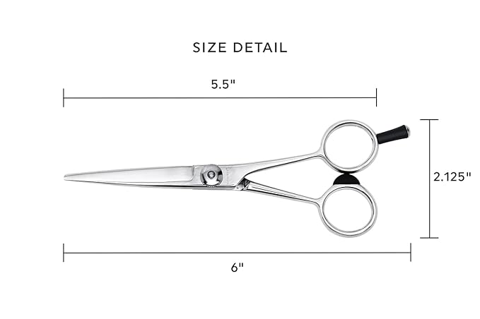Cricket S3 Premium Series 550 Professional Hair Cutting Shears - High-Performance Swedish Steel, Convex Edge Blades, Adjustable Tension Knob - Durable, Precision Styling Scissors – 5.5 Inch