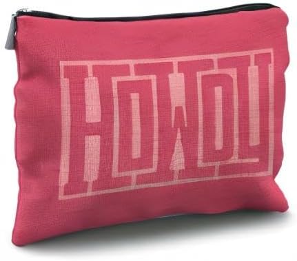 Howdy Makeup Bag - Hot Pink Retro Western Cosmetic Bag, Cowgirl Gifts