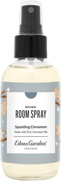 Edens Garden Sparkling Cinnamon Natural Room & Linen Spray – 100% Pure Essential Oil Aromatherapy Mist for Holiday & Christmas Scents – Non-Toxic, Long-Lasting Festive Air Freshener, 4 fl oz (118 ml)