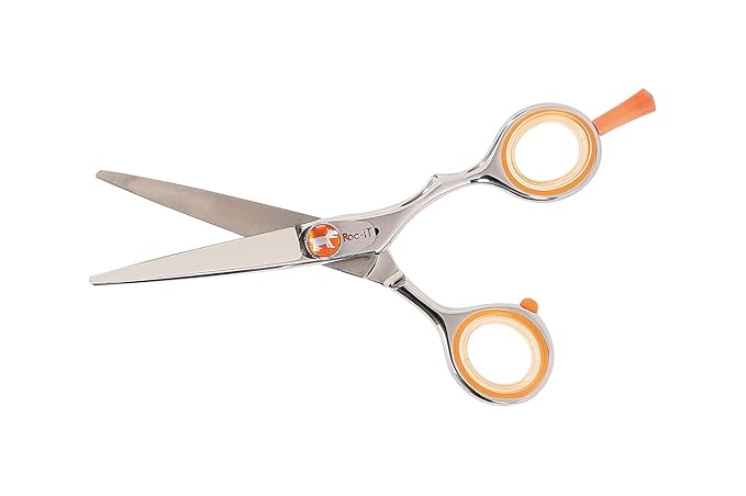 Cricket Centrix Roc-It Dog R 500 5” Professional Stylist Barber Hair Shears for Cutting - Precision Cast Convex Blade Hair Scissors, Offset Grip - Ideal for Hair Salon Use