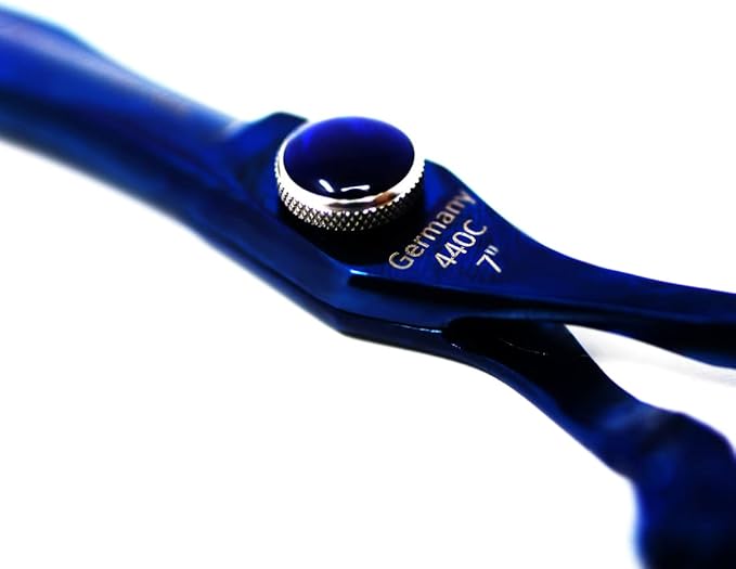 PRO Blue Dragon Hair Cutting Sharp Barber Scissors 7" Light weight German Made Steel With Finger Rest