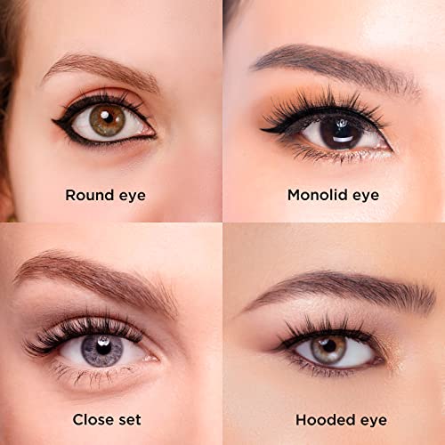 Lashes Natural Look False Eyelashes - Bepholan Fake Eyelashes 3D Fluffy False Lashes Black Band Wispy Lashes 3-Pack Faux Mink Lashes,XMZ27-3