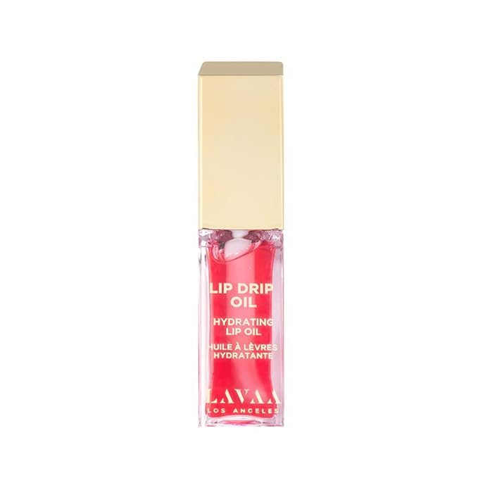 Lavaa Beauty LIP DRIP OIL Glossy Non-Sticky Lip Oil | Hydrating & Nourishing Jojoba Oil, Vitamin E, and Hyaluronic Acid (Raspberry)