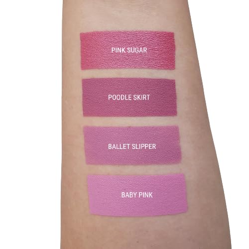 Aromi Light Pink Metallic Liquid Lipstick | Rosy Lip Color with Shimmery Finish, Vegan, Cruelty-free, Long-lasting, Waterproof, Handmade (Pink Sugar)