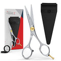 Suvorna Small Scissors for Beard, Mustache, Facial, Nose, Eyebrow & Ear Hair – Tiny Scissors for Cutting, Trimming & Grooming – 5" Stainless Steel Mustache Scissors for Men, Barbers, & Home Use