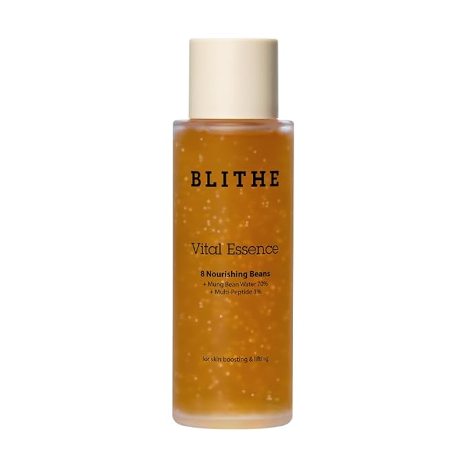 BLITHE Vital Essence 8 Beans - Korean Skin Care Elasticity & Skin Barrier, Adenosine Vitamin E - Fermented Olive & Argan Oil (4.1 fl oz)