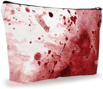 Funny Scary Makeup Bag - Simulated Blood Stains - Horror Printing Cosmetic Bag, Toiletry Bag Gift For Girls, Teen, Candy Bag For Halloween， Personal Care & Accessories - A13