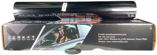 RockRose 50% Premium Carbon Car Window Tint Film 20 in x 100FT 2PLY Charcoal Privacy Film UV, Heat Blocking Tint for Car or Home Adhesive Film Easy Shrink, Plotter Friendly Pro Grade