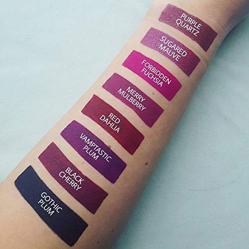 Aromi Dark Fuchsia Matte Liquid Lipstick | Long-Lasting, Raspberry Purple Lip Color for Women, Vegan & Cruelty-free, Waterproof (Merry Mulberry)