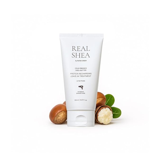 RATED GREEN Real Shea Protein Recharge Leave-in Treatment, 5.07 fl oz - Organic Shea Butter Deep Conditioning Hair Mask Treatment for Dry, Frizzy, Damaged Hair